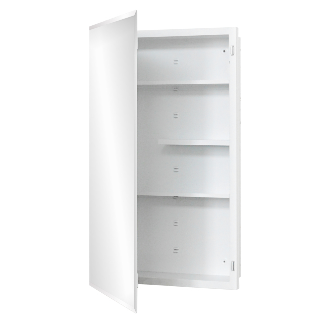 Plastic Medicine Cabinet, With Golden Round Corner Frame 18x30