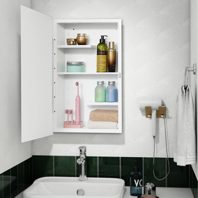 Plastic Medicine Cabinet, With Golden Round Corner Frame