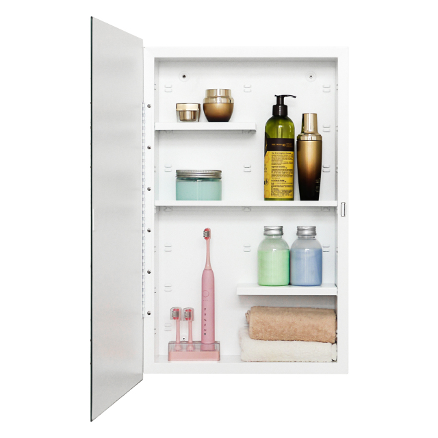 Plastic Medicine Cabinet, With Golden Round Corner Frame