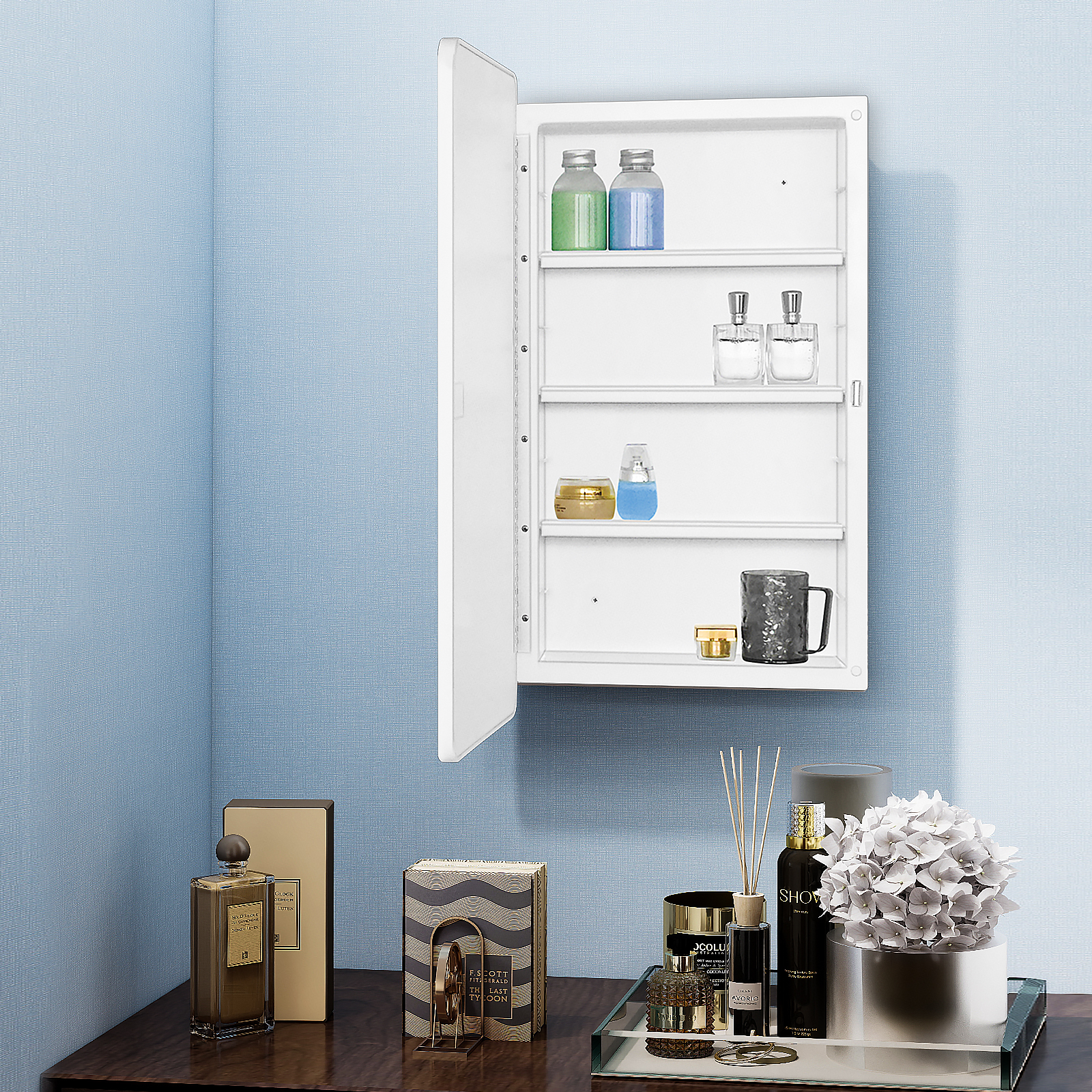 Plastic Medicine Cabinet, Available in a variety of colours. 16x28