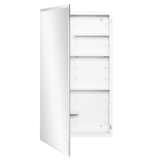 Plastic Medicine Cabinet, With Golden Round Corner Frame 20x36