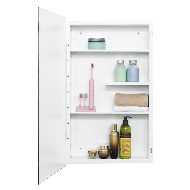 Plastic Medicine Cabinet, With Golden Round Corner Frame 18x30