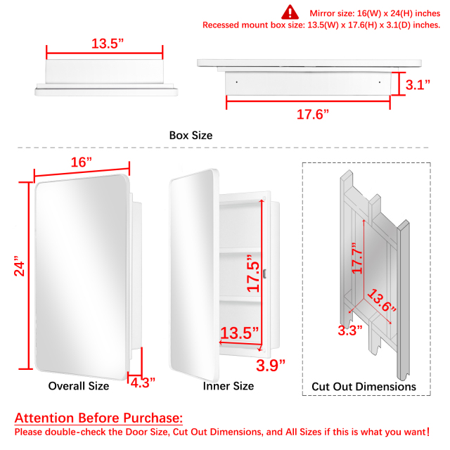 Plastic Medicine Cabinet, Available in a variety of colours. 16x24