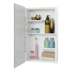 Plastic Medicine Cabinet, With Golden Round Corner Frame