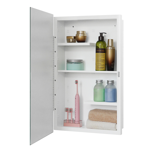 Plastic Medicine Cabinet, With Golden Round Corner Frame