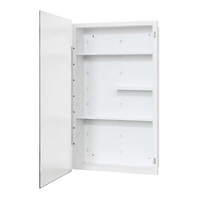 Plastic Medicine Cabinet, With Golden Round Corner Frame 18x30