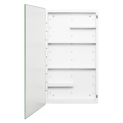 Plastic Medicine Cabinet, With Golden Round Corner Frame 20x36