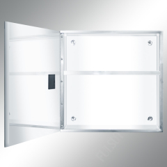 Battery operated LED mirror cabinet