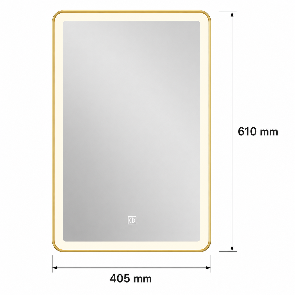 LED Hanging Mirror with Custom Shaped Lighting
