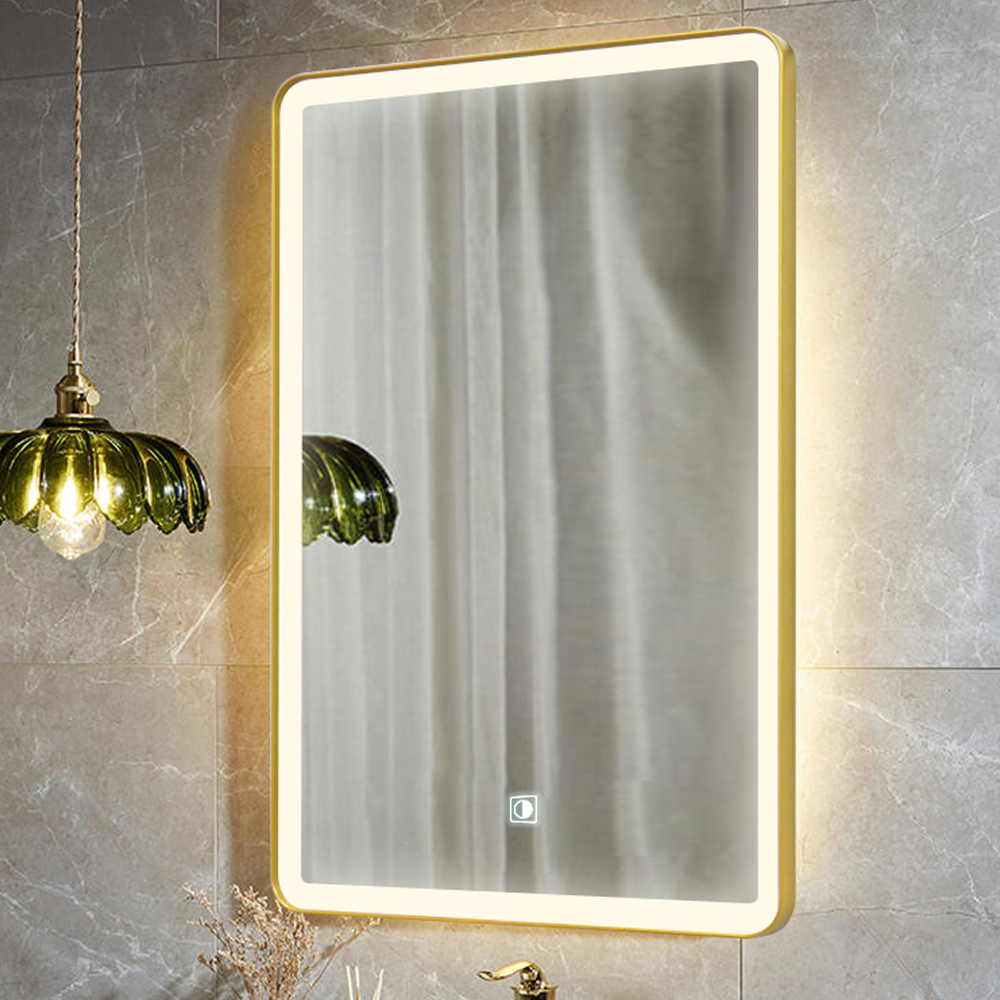 LED Hanging Mirror with Custom Shaped Lighting