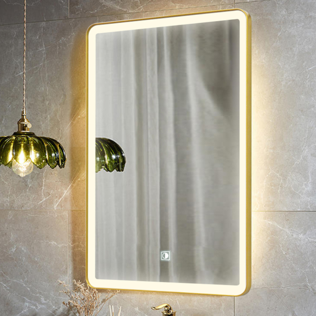 LED Hanging Mirror with Custom Shaped Lighting