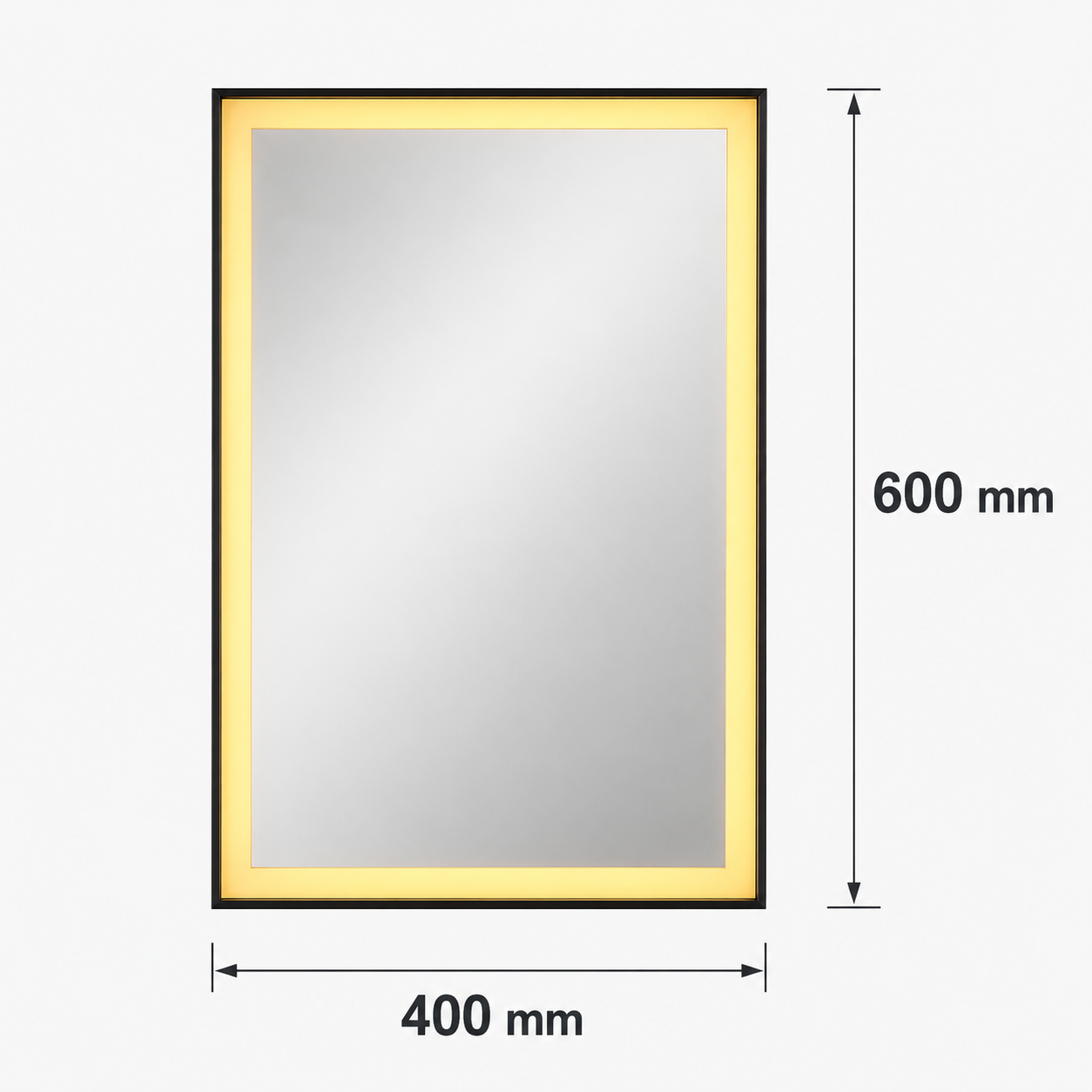 LED Hanging Mirror with Custom Shaped Lighting