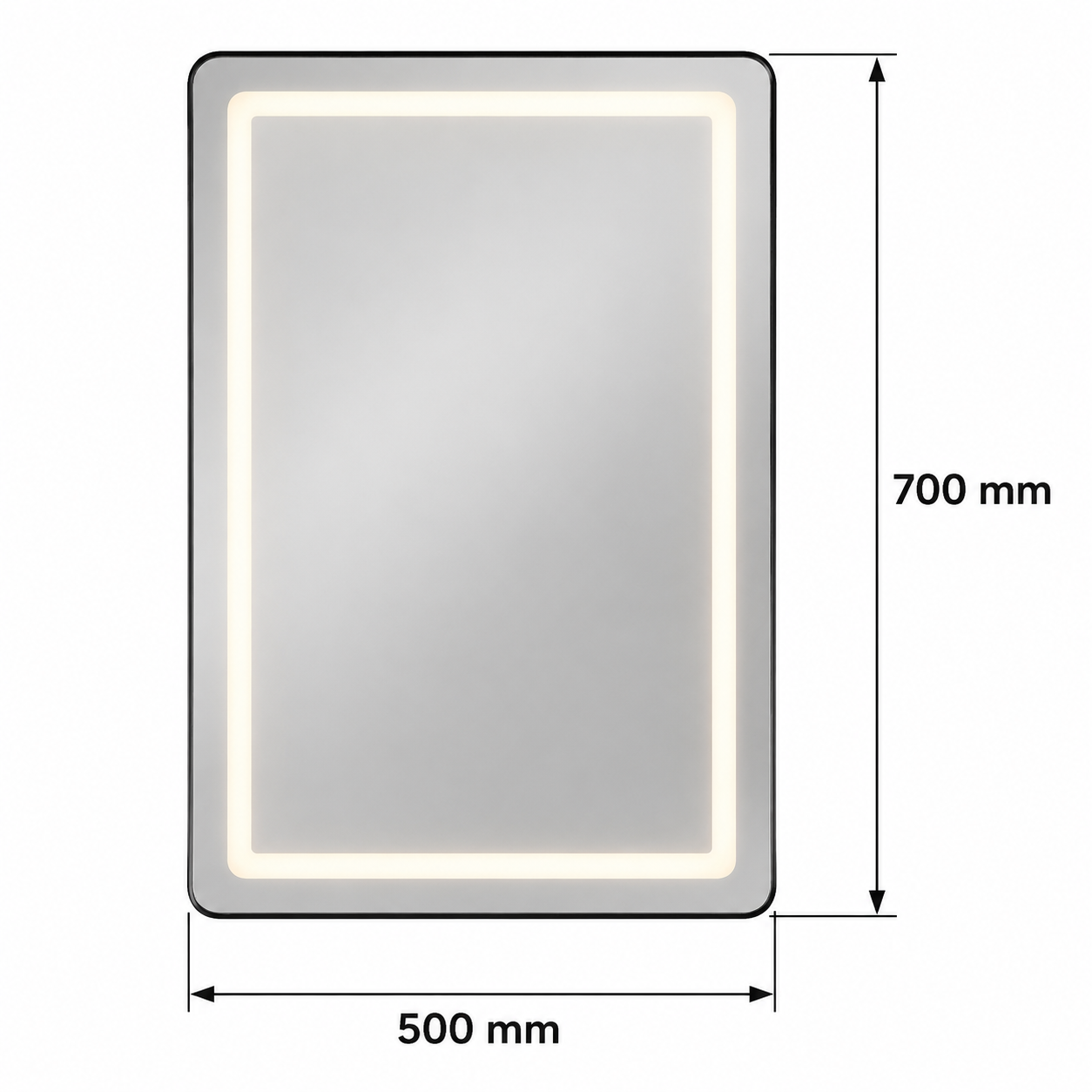 LED Hanging Mirror with Custom Shaped Lighting
