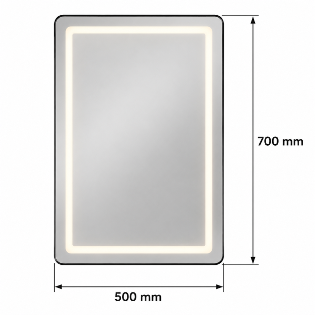 LED Hanging Mirror with Custom Shaped Lighting