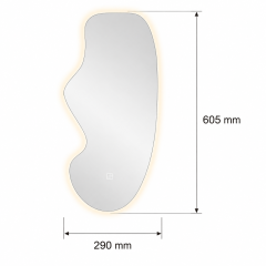 LED Hanging Mirror with Custom Shaped Lighting