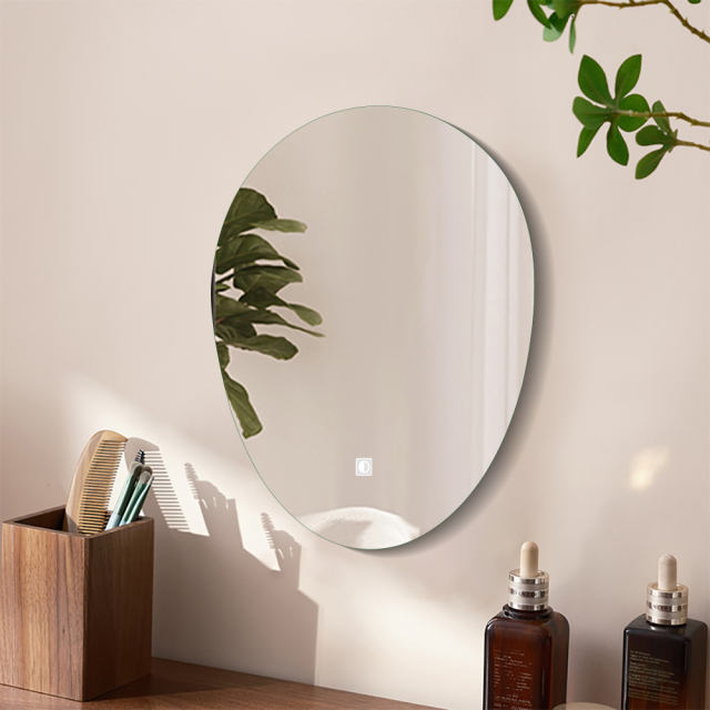 LED Hanging Mirror with Custom Shaped Lighting