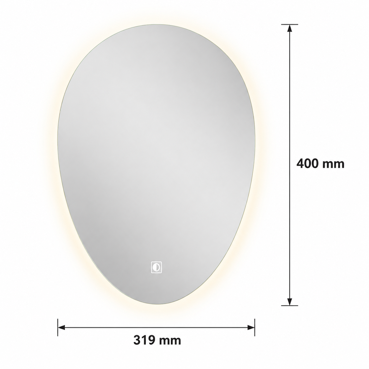LED Hanging Mirror with Custom Shaped Lighting
