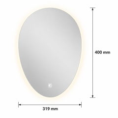LED Hanging Mirror with Custom Shaped Lighting