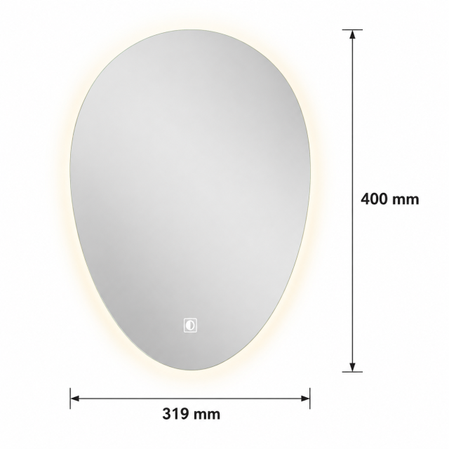 LED Hanging Mirror with Custom Shaped Lighting