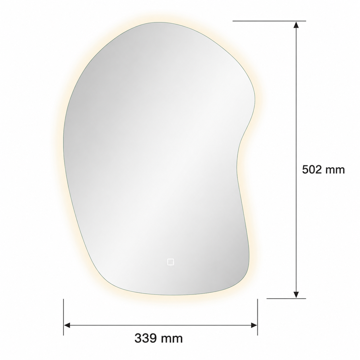 LED Hanging Mirror with Custom Shaped Lighting