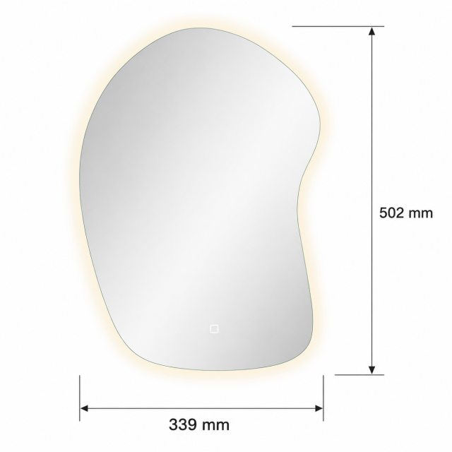 LED Hanging Mirror with Custom Shaped Lighting