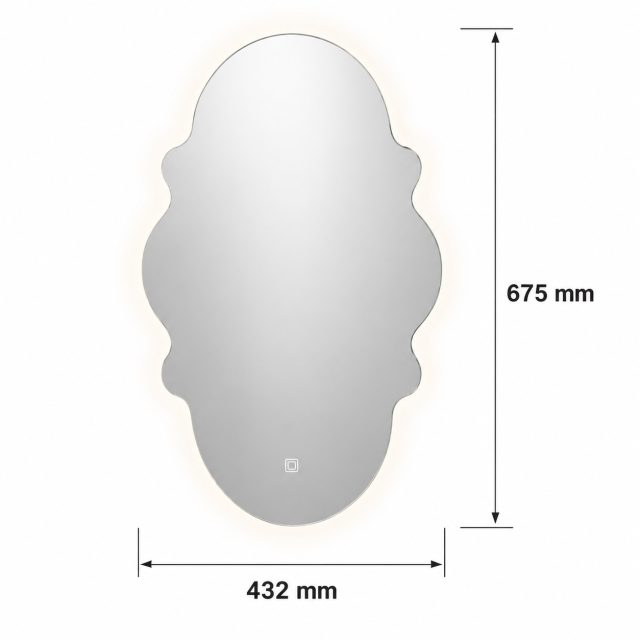 LED Hanging Mirror with Custom Shaped Lighting