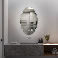 LED Hanging Mirror with Custom Shaped Lighting