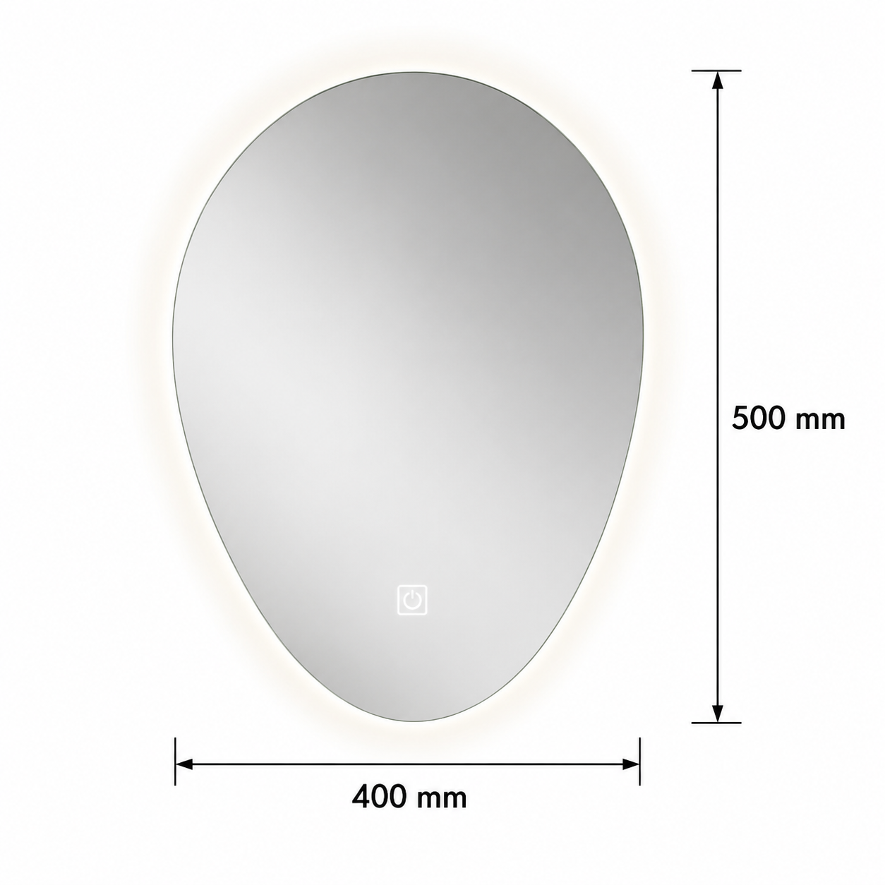 LED Hanging Mirror with Custom Shaped Lighting