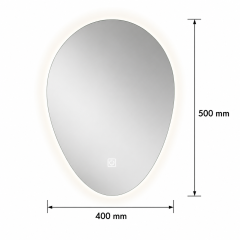 LED Hanging Mirror with Custom Shaped Lighting