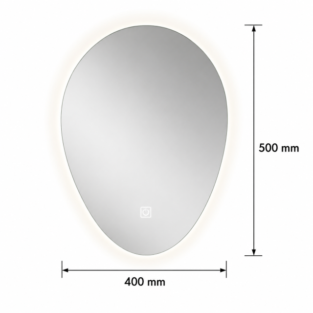 LED Hanging Mirror with Custom Shaped Lighting