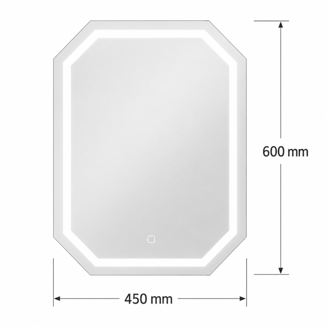LED Hanging Mirror with Custom Shaped Lighting