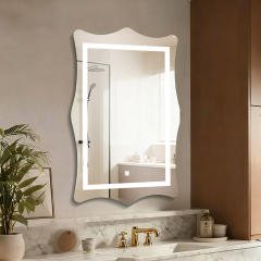 LED Hanging Mirror with Custom Shaped Lighting