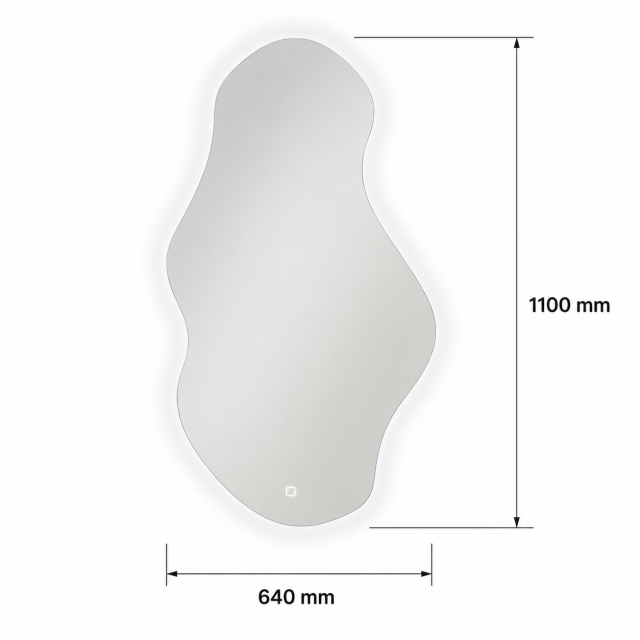 LED Hanging Mirror with Custom Shaped Lighting