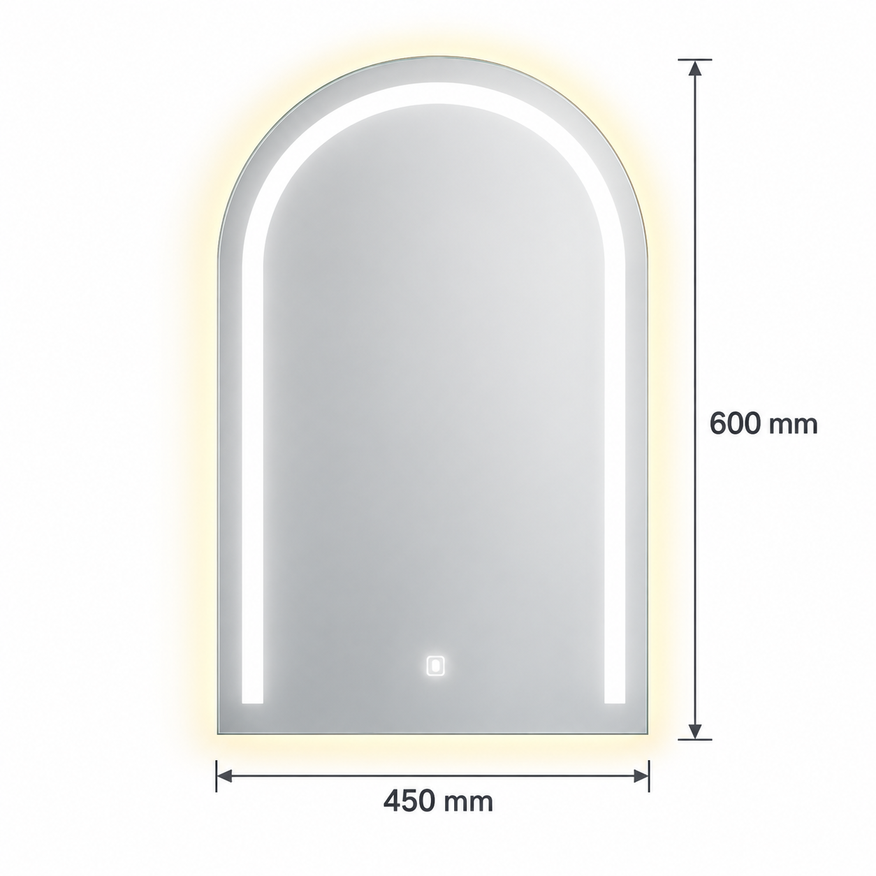LED Hanging Mirror with Custom Shaped Lighting