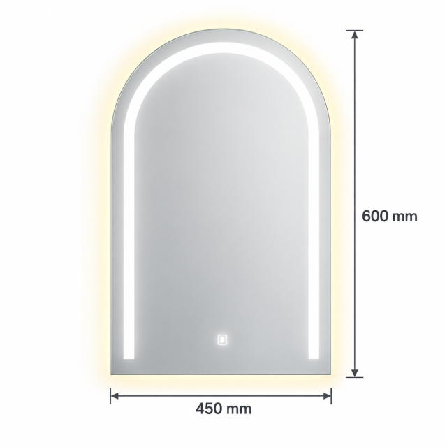 LED Hanging Mirror with Custom Shaped Lighting