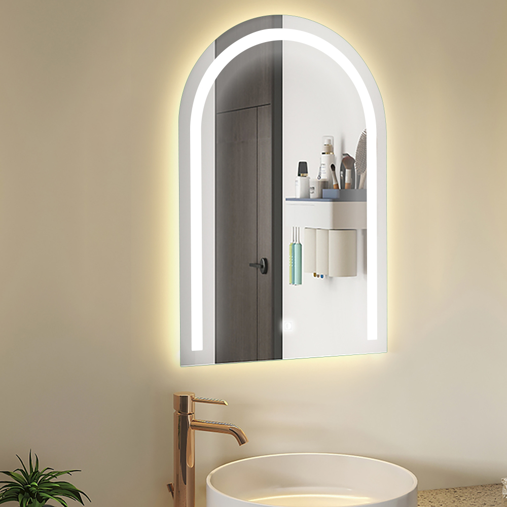 LED Hanging Mirror with Custom Shaped Lighting
