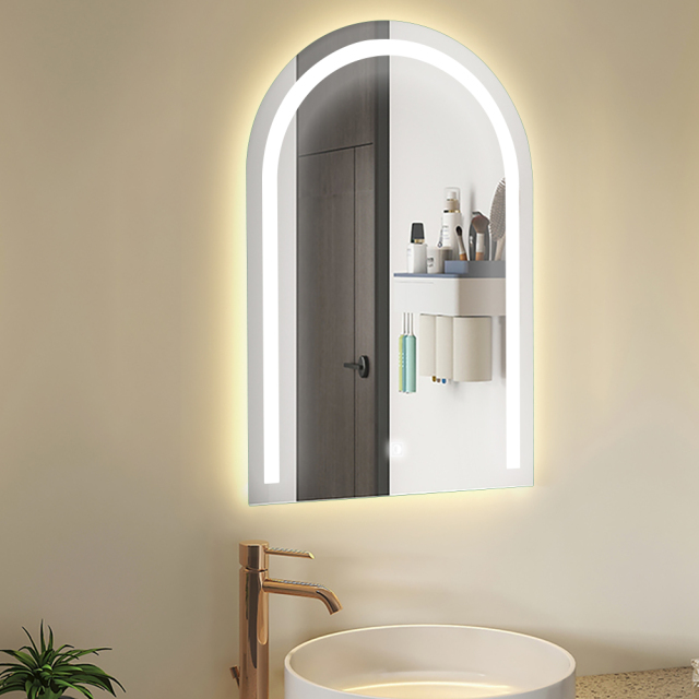 LED Hanging Mirror with Custom Shaped Lighting