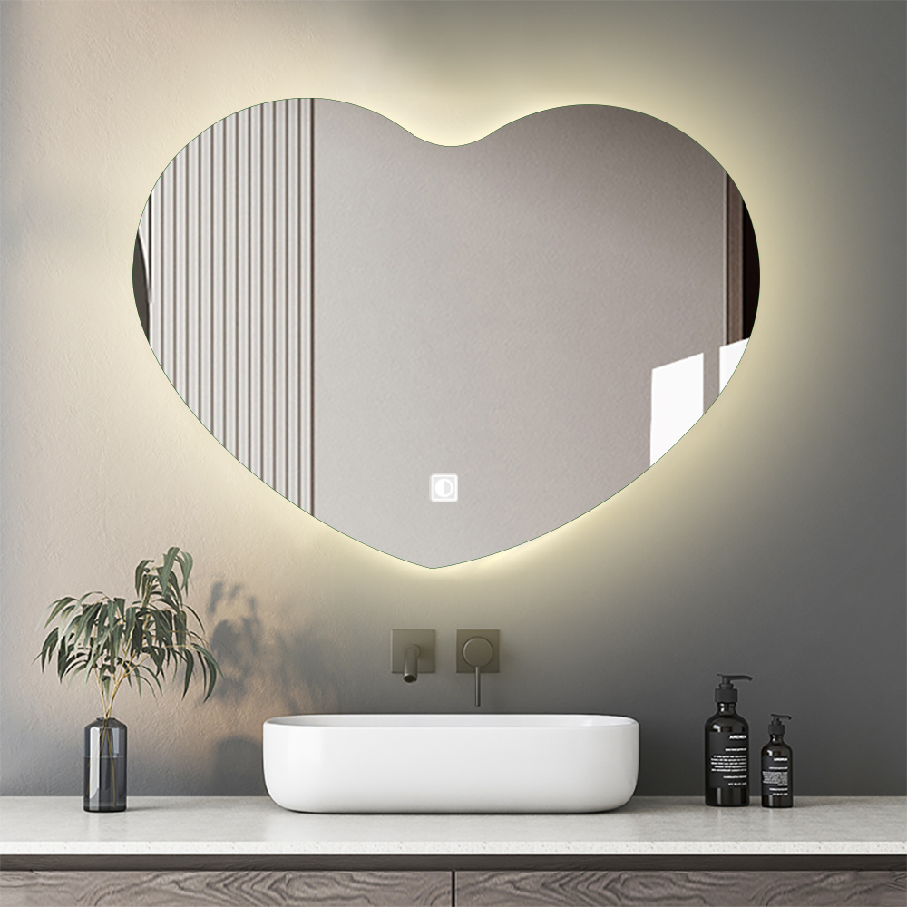 LED Hanging Mirror with Custom Shaped Lighting