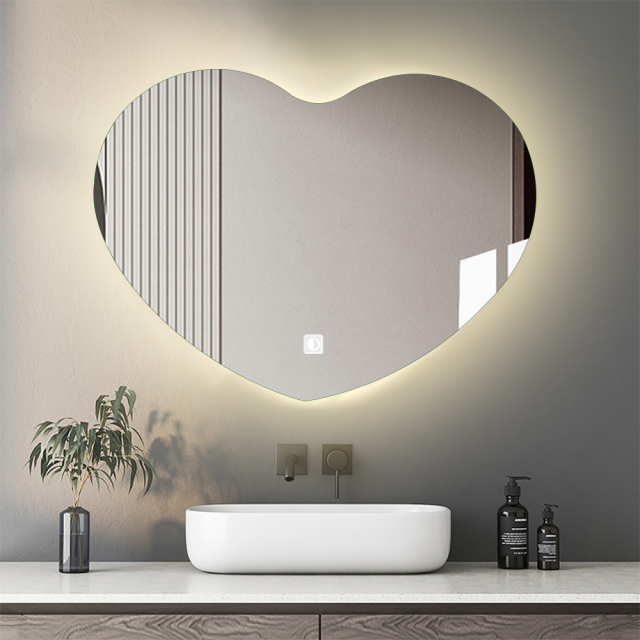 LED Hanging Mirror with Custom Shaped Lighting