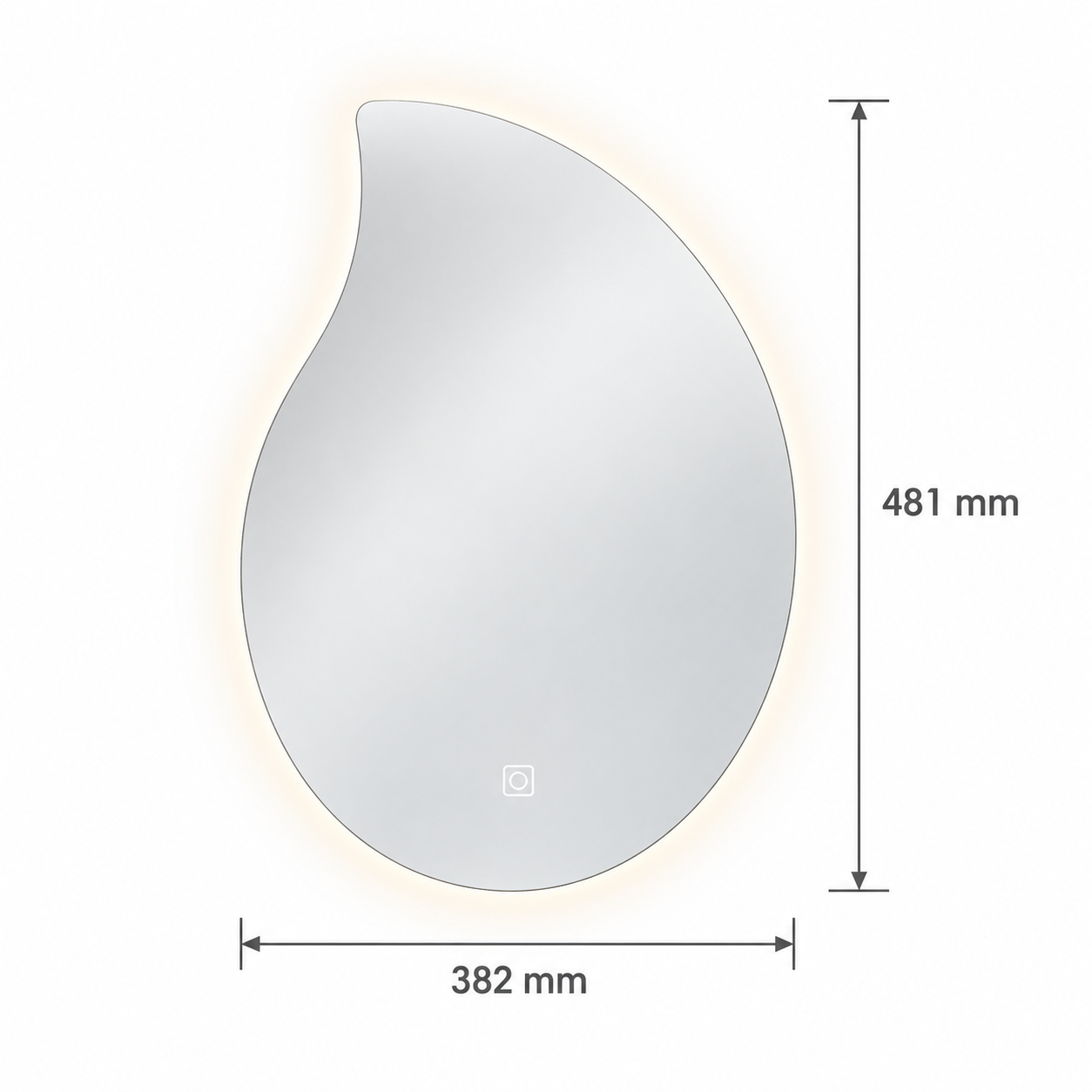 LED Hanging Mirror with Custom Shaped Lighting