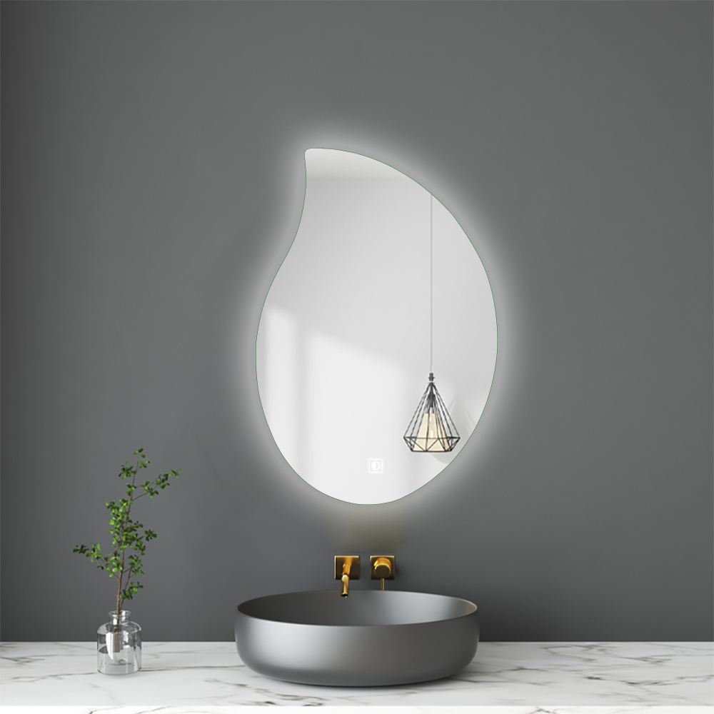 LED Hanging Mirror with Custom Shaped Lighting