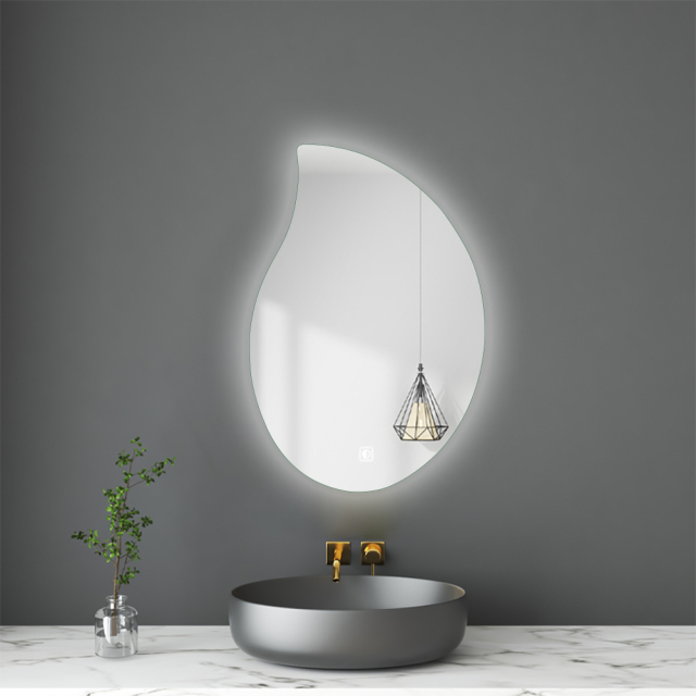 LED Hanging Mirror with Custom Shaped Lighting