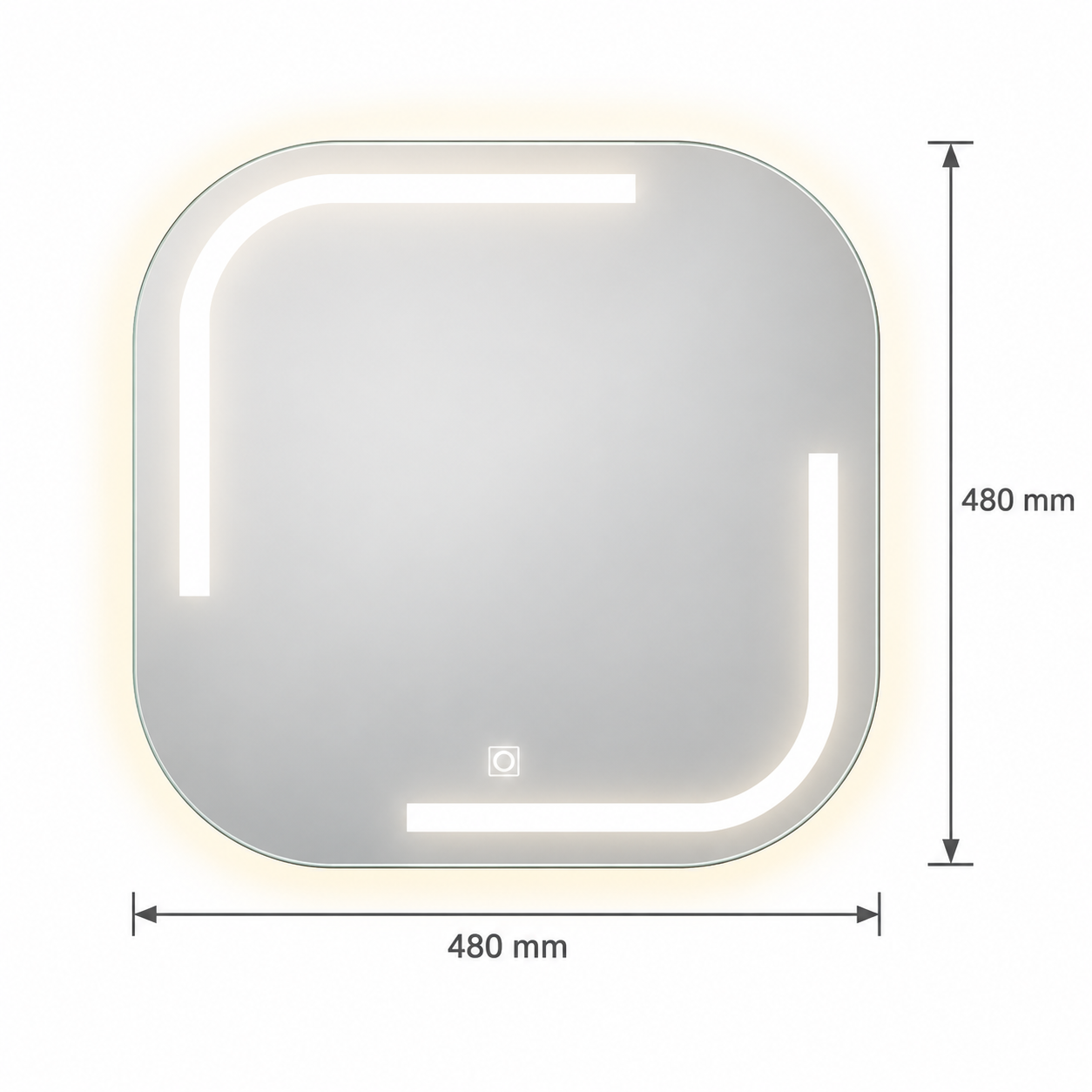 LED Hanging Mirror with Custom Shaped Lighting