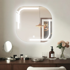 LED Hanging Mirror with Custom Shaped Lighting