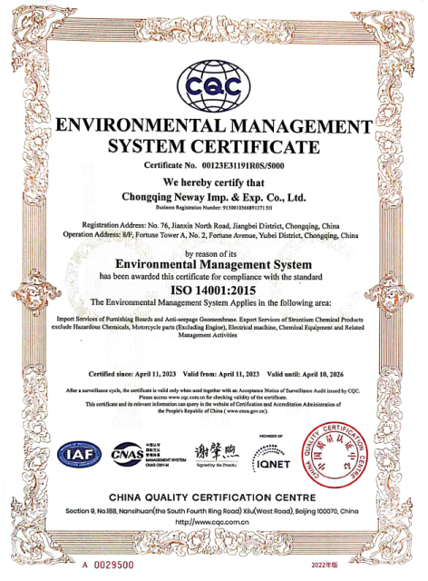Health And Safety Managment System Certificate