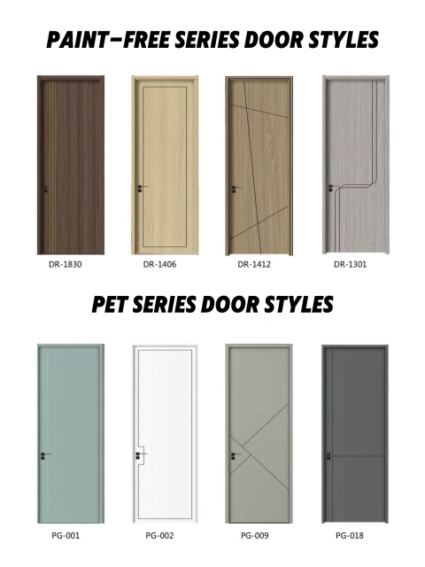 Paint-free and PET series door styles