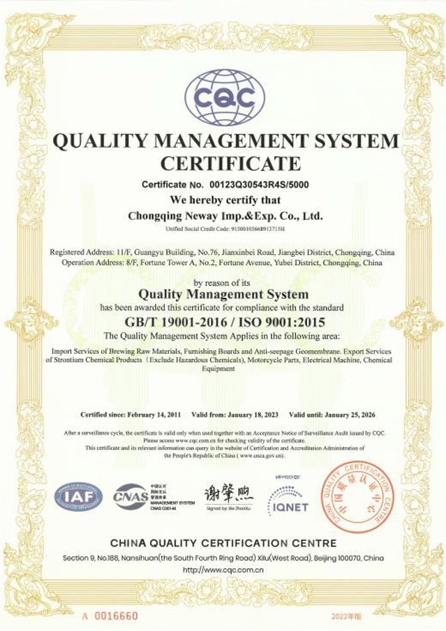 Quality Management System Certification