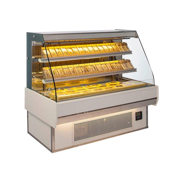 Semi-vertical cake refrigeration cabinet, fresh-keeping display cabinet