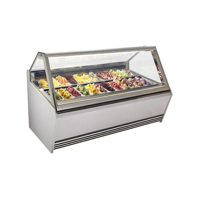 Ice cream display cabinet, freezer