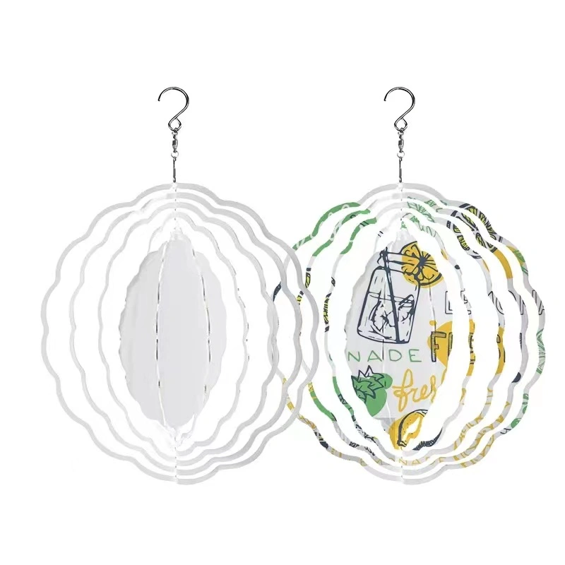 8inch sublimation wind spinner can choose different shape